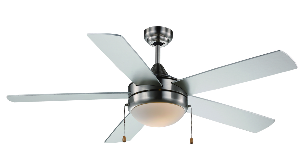 2LT 52"FAN- 5 BLADES-E26-BK-1/2" ROD